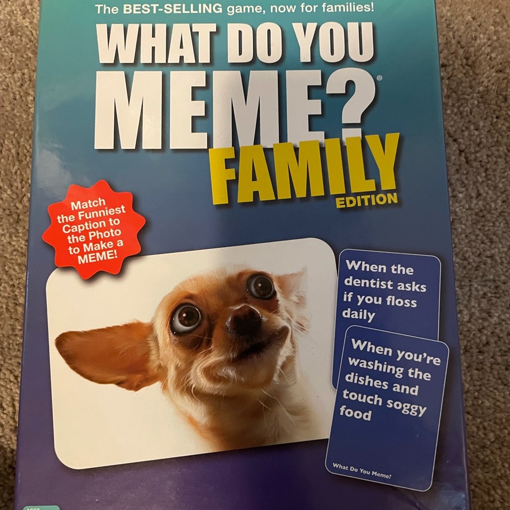 Never used What do you meme family game